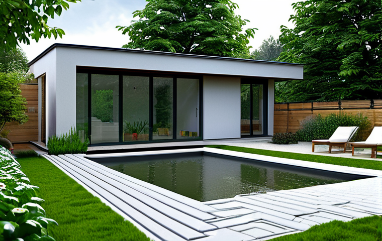 **Image Prompt:** "A modern German home with a rainwater harvesting system, showcasing a sleek rainwater tank integrated into the architecture, surrounded by a lush, green garden irrigated with rainwater. Safe for work, appropriate content, fully clothed family in the background gardening, professional, perfect anatomy, natural proportions, high-quality rendering, daytime."
